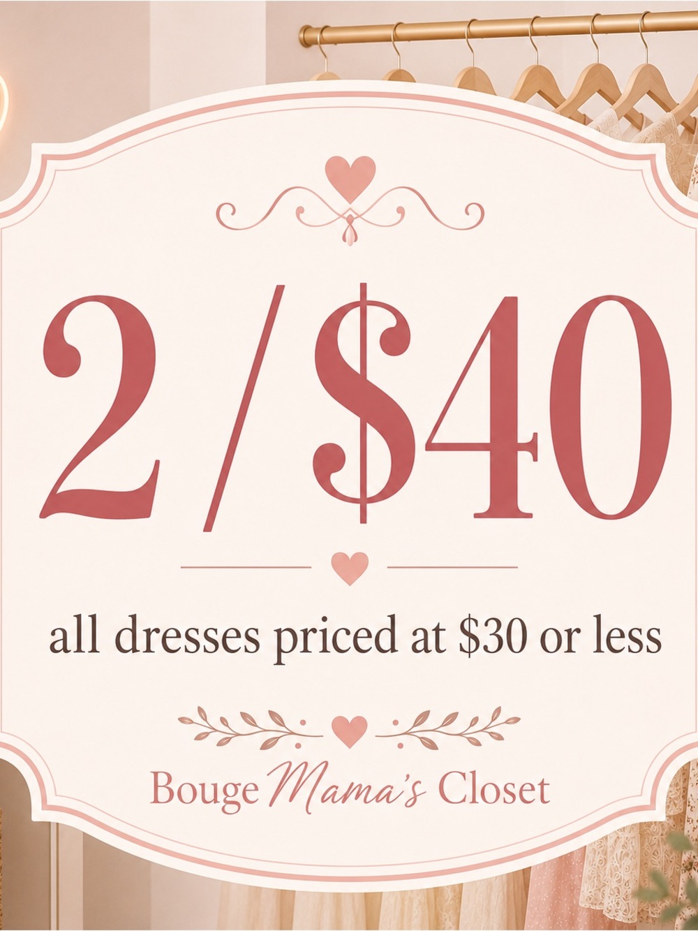 Dress Sale 2 for $40 Mix & Match Dresses Priced $30 or Less